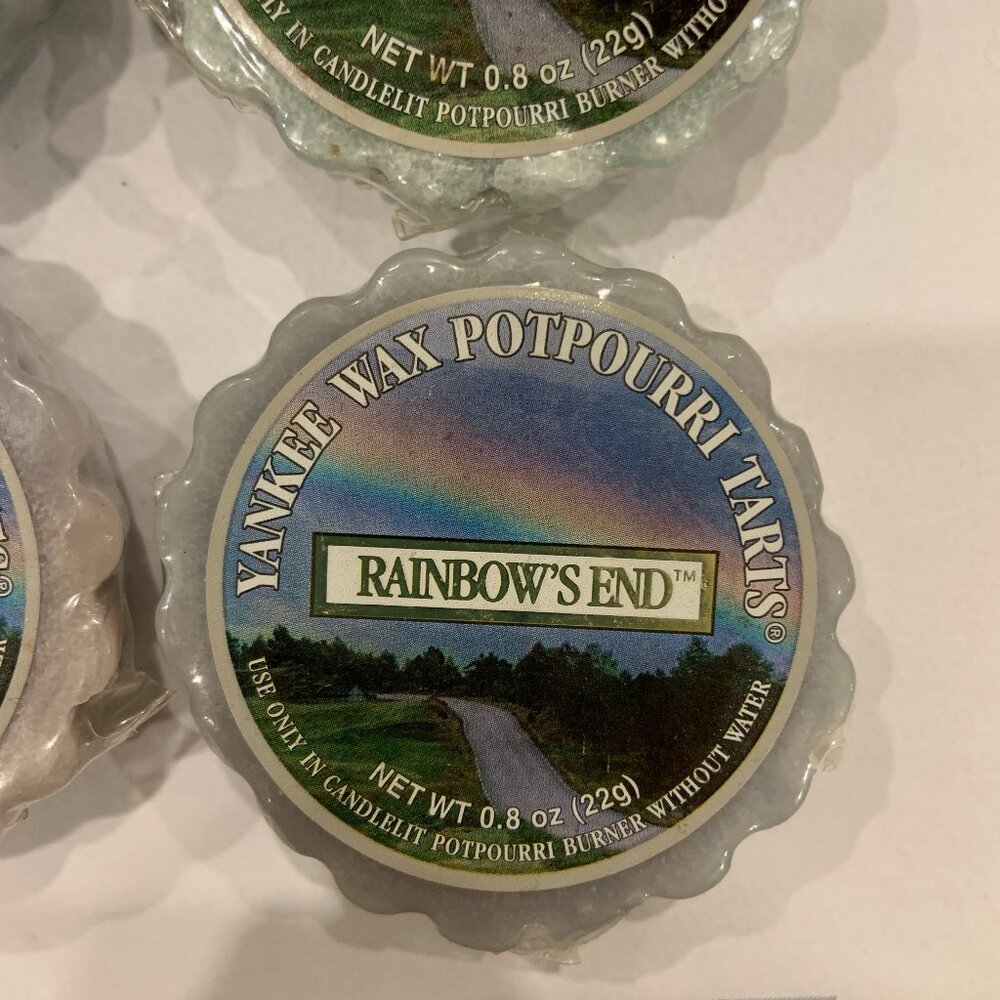 4 Yankee Candle Wax Tarts RAINBOW'S END Rare and Retired Label